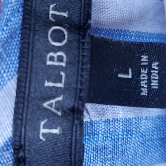 Talbots Blue and White Striped Garment P2p 21 Fringe On Sleeves - Picture 2 of 7